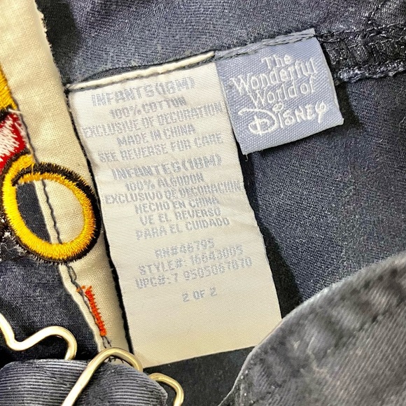 Vintage Disney Winnie the Pooh Overalls RETRO shorts Sz 18M Summer - Picture 7 of 7